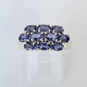 Natural High Grade Tanzanite Gemstone Ring Sterling Silver Size 8!